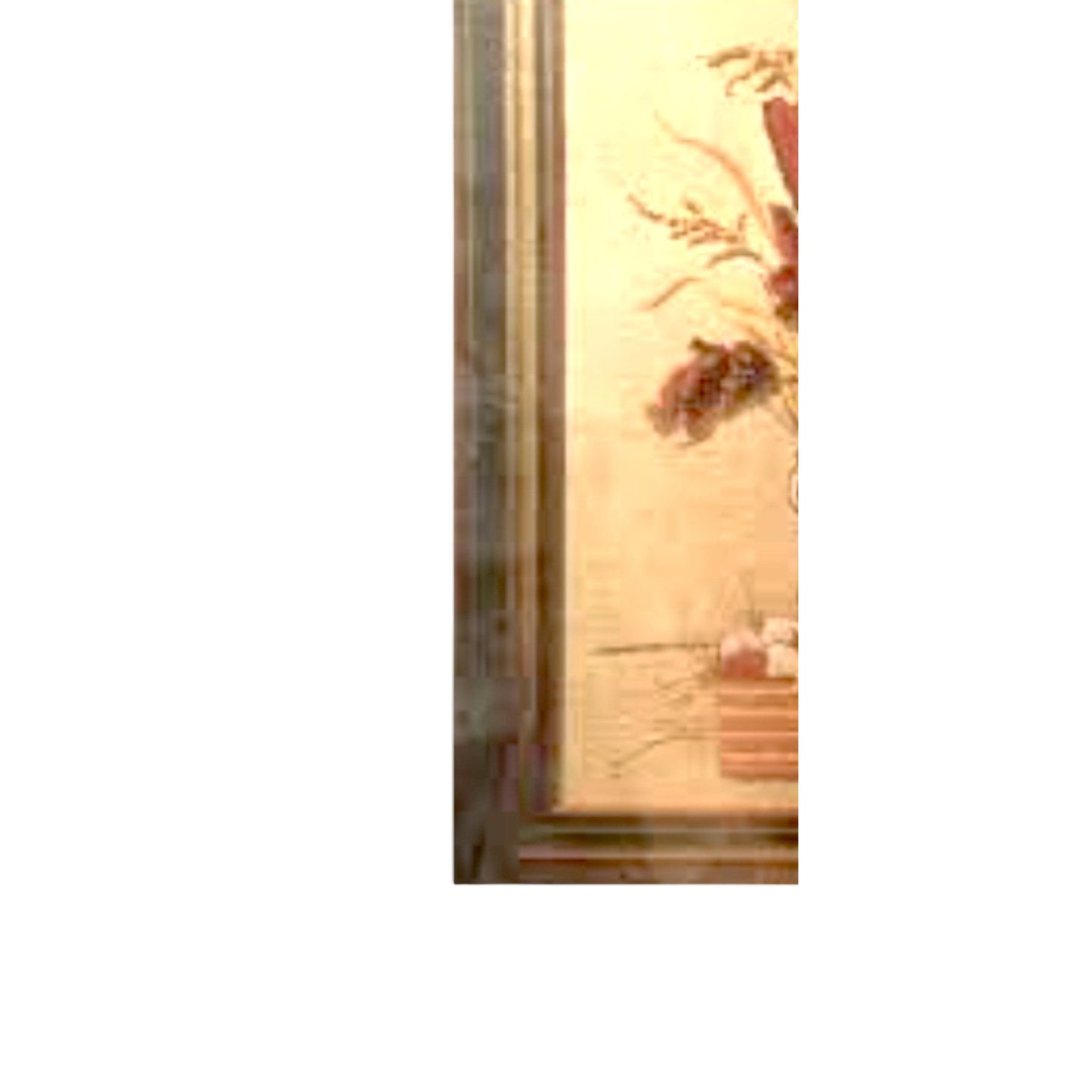 Vintage 3-D Needlepoint Beige Amber, Brown, and Orange