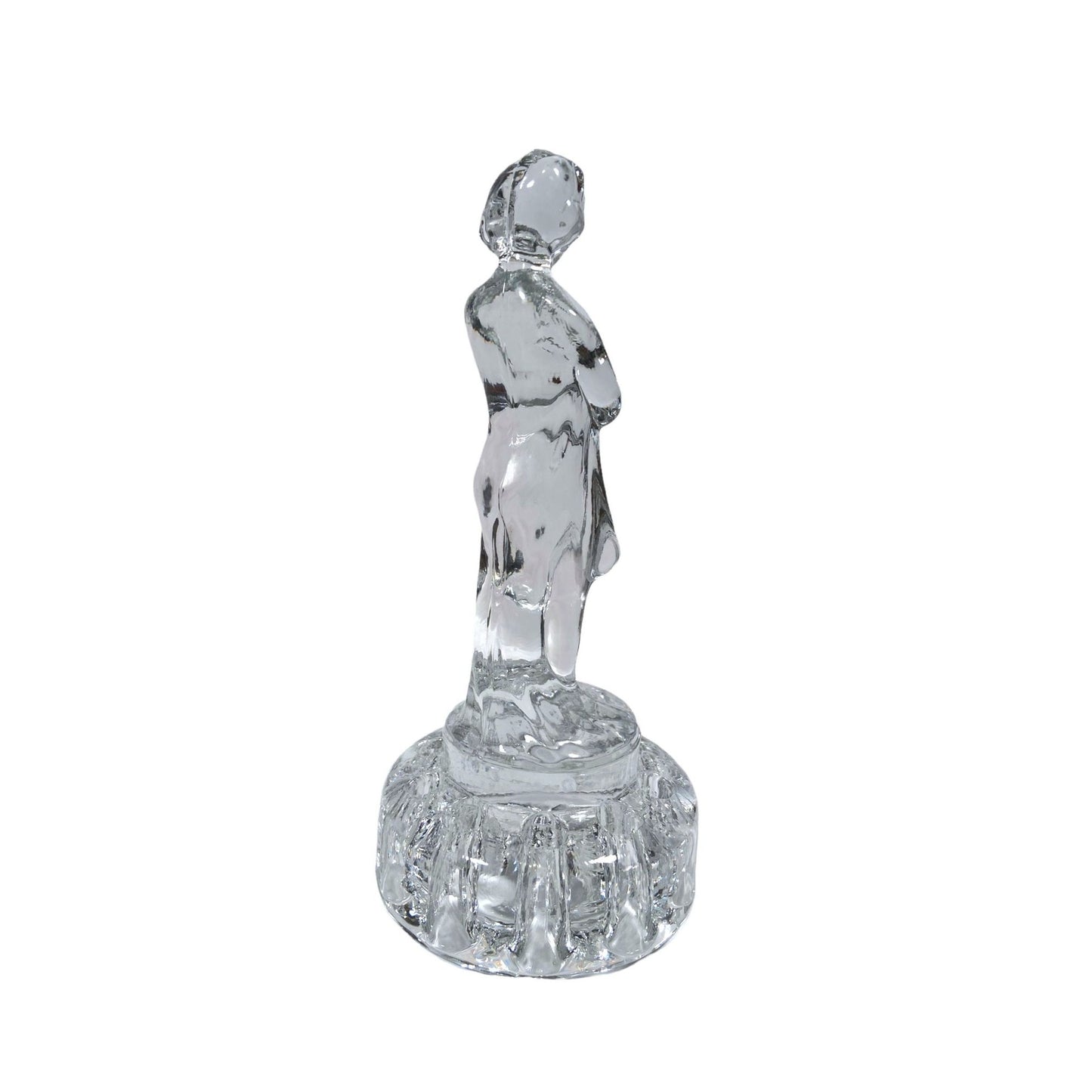 1930's Bashful Charlotte Figural Glass Flower Frog