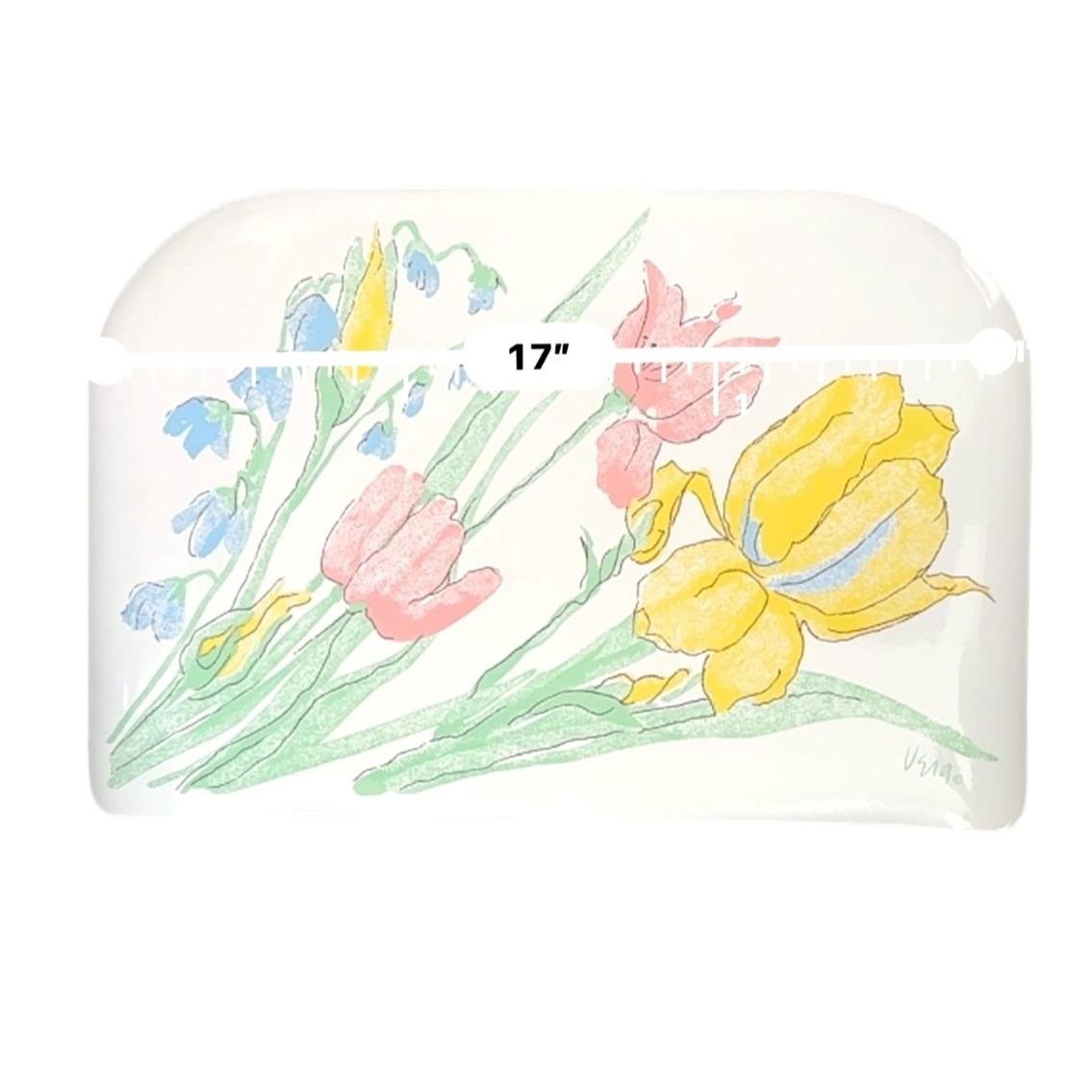Set Of 6 Vera Neumann Floral Vinyl Placemats 17"x11.5"