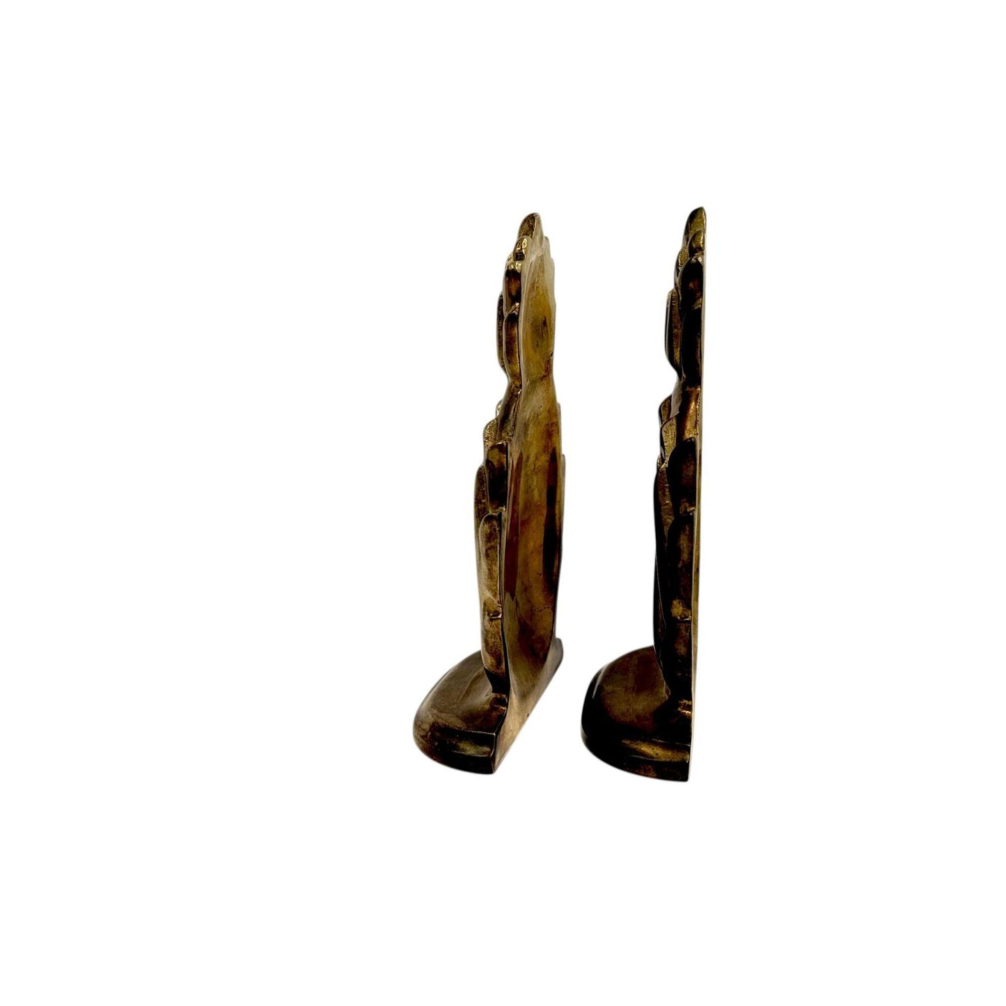 Vintage Andrea By Sadek Brass Pineapple Bookends Pair