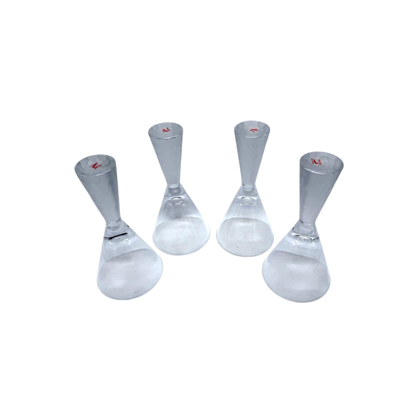 Vintage Roost San Francisco Clear Faceted Glass Martini Set Of 4