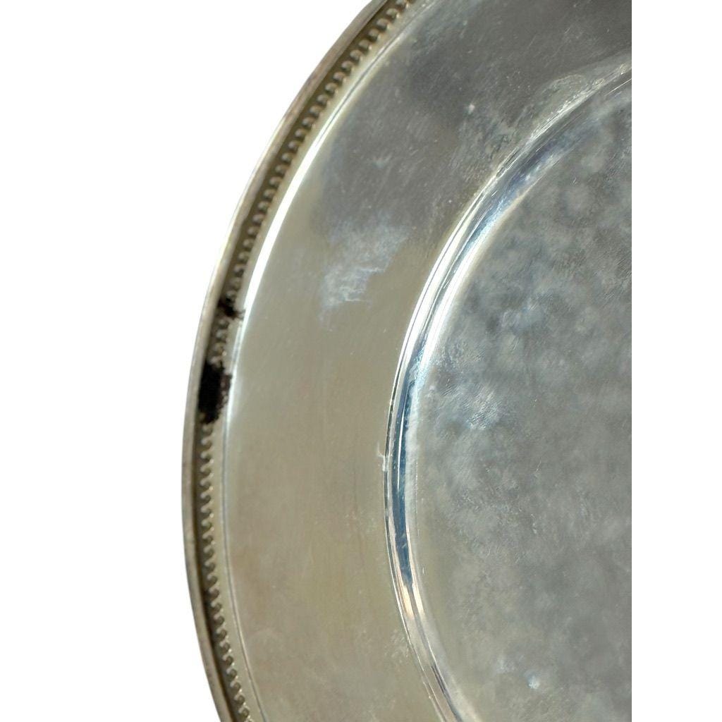 Royal Silver Silver-Plated Chargers Gold-Plated Border Dining Decor Set Of 4