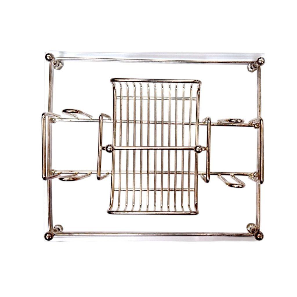 Towle Leonard Silver Plated Flatware Caddy Organizer 11" X 9.5" Elegant Tableware Holder