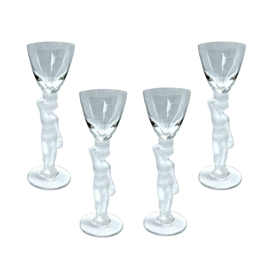 Vintage French Bayel crystal cordial glasses