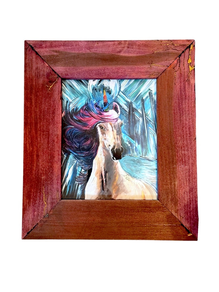 Framed unicorn original painted art by Candice D. Alexander