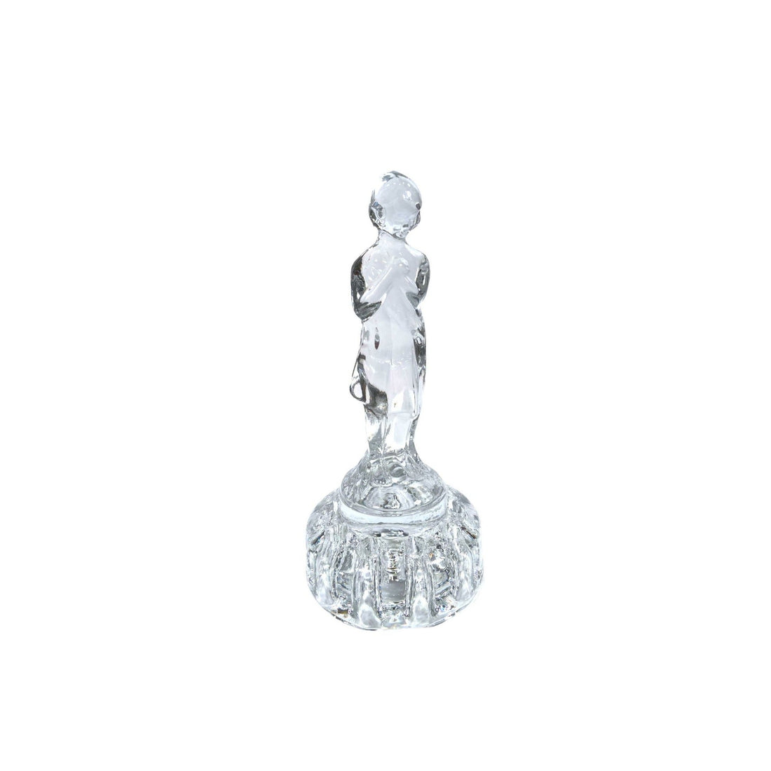 1930s Bashful Charlotte figural glass flower frog