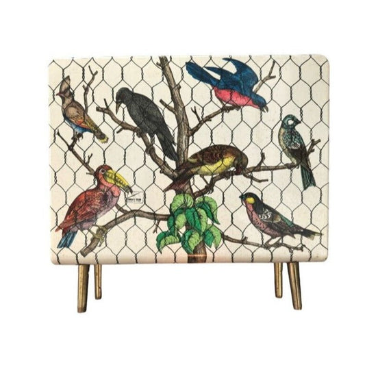 Piero Fornasetti hand painted Italian mid century modern magazine rack