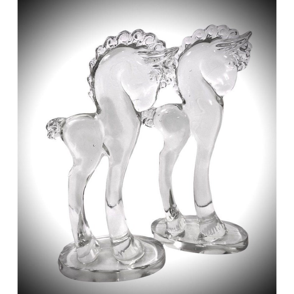 1940's Art Glass Pony Sculpture by Paden City for Barth Arts