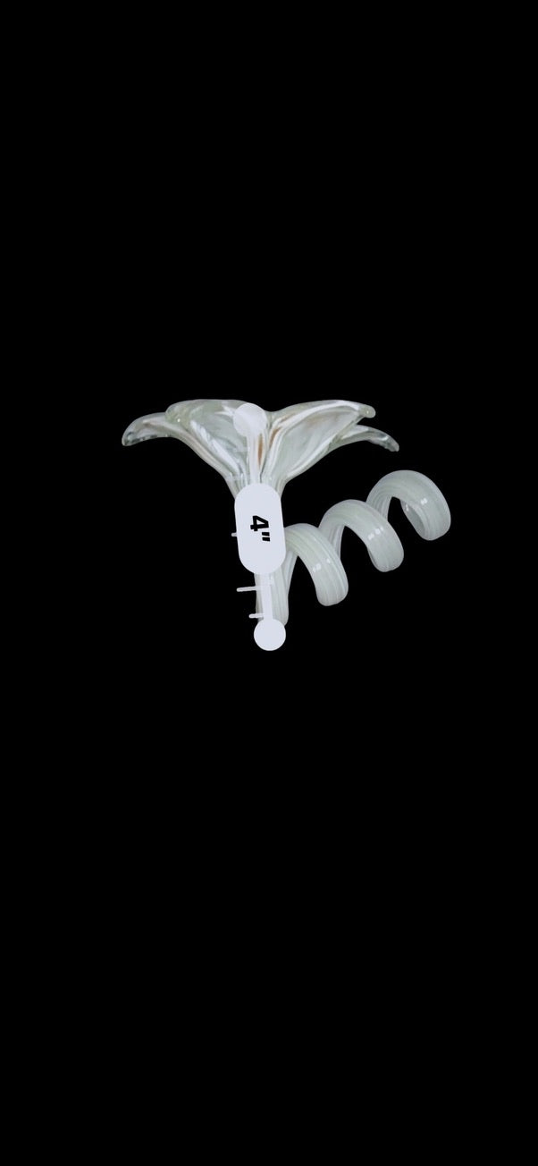 Blown glass flower figurine 4 inch height measurement