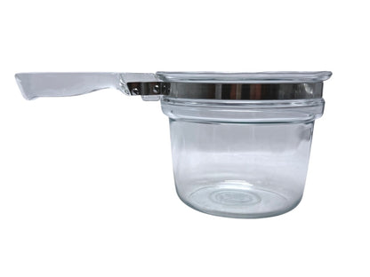 Vintage Pyrex Clear Glass Double Boiler Set With Lid Heat-Resistant Cookware