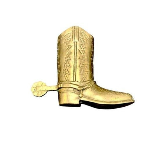 Vintage Brass Cowboy Boot with Spur