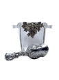 Arthur Court Grape Design Glass Ice Bucket W/ Matching Scoop