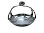 Antique Art Nouveau Pewter Tulip Basket Floral Embossed Design Decorative Handle