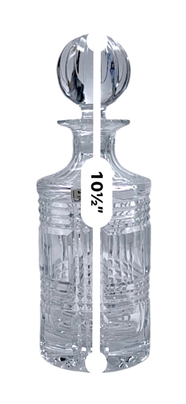 Ralph Lauren Glen Plaid Crystal Decanter With Stopper Made In Poland