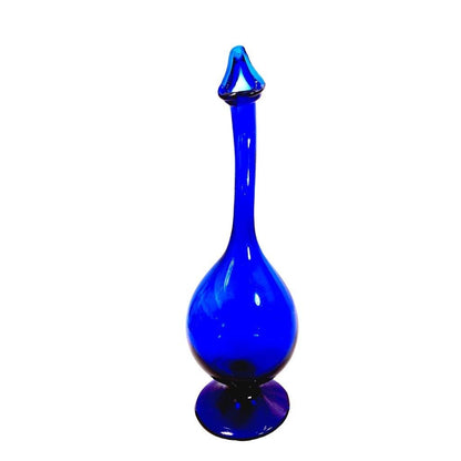 Rare and Unique Blue Tear Catcher Vase (Ashkdan) - Swan Neck 12" Vase