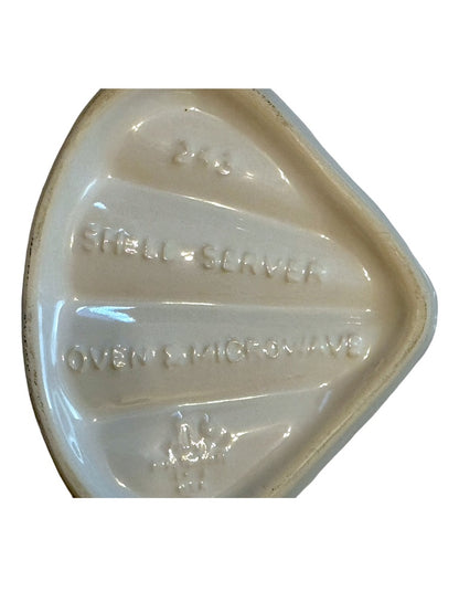Pfaltzgraff Heritage White Shell-Shaped Ceramic Serving Bowl