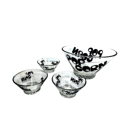 Vintage Retro 1970s Popcorn Glass Bowl - Set of 4