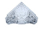 Crystal Glass Napkin Holder With Diamond Pattern Clear 6-Inch Organizer