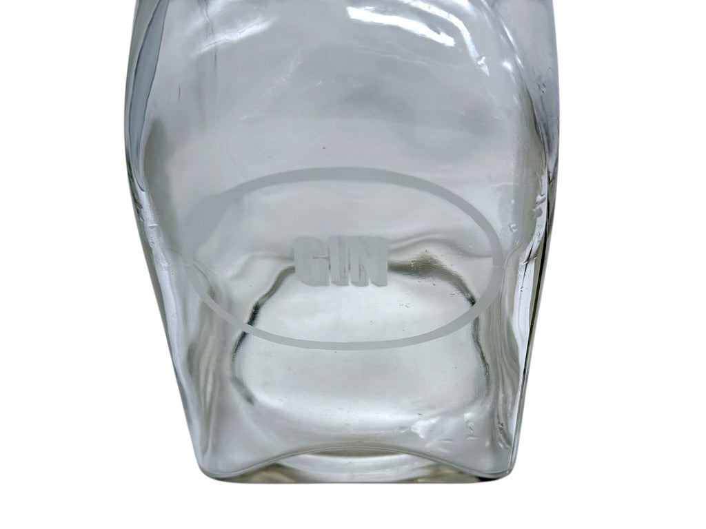 Vintage Ivima Crystal Gin Etched Decanter With Stopper