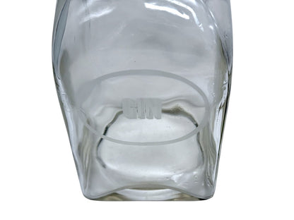 Vintage Ivima Crystal Gin Etched Decanter With Stopper