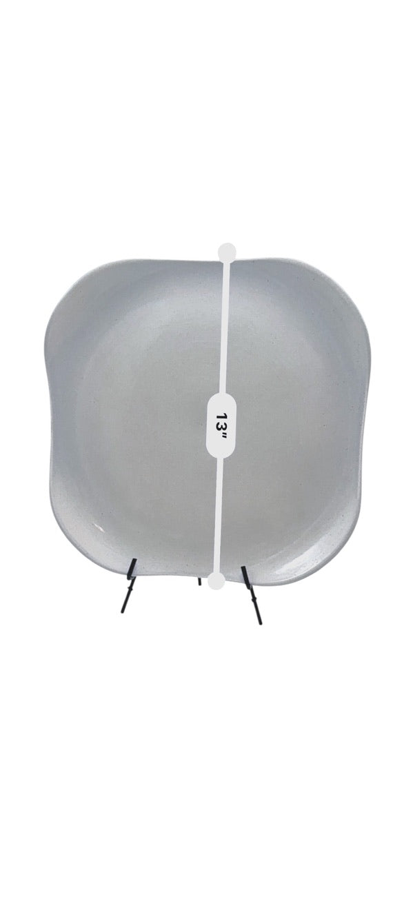 Russel Wright Steubenville Gray Ceramic Platter Mid-Century Modern 13" Square