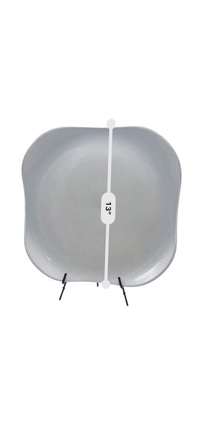Russel Wright Steubenville Gray Ceramic Platter Mid-Century Modern 13" Square