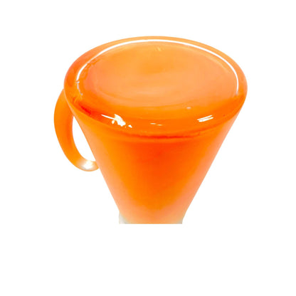 1960's Blendo Ombré Orange Glass Pitcher & Glass - Set of 7