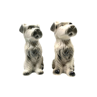 Vintage Terrier Glaze Ceramic Dog- Set of 2