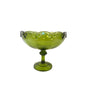 Vintage Green Indiana Teardrop Glass Compote Dish