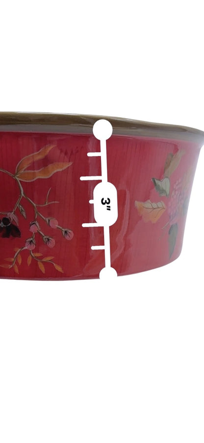 Tracy Porter Octavia Hill Floral Casserole Pot With Lid Multicolor Striped Lid