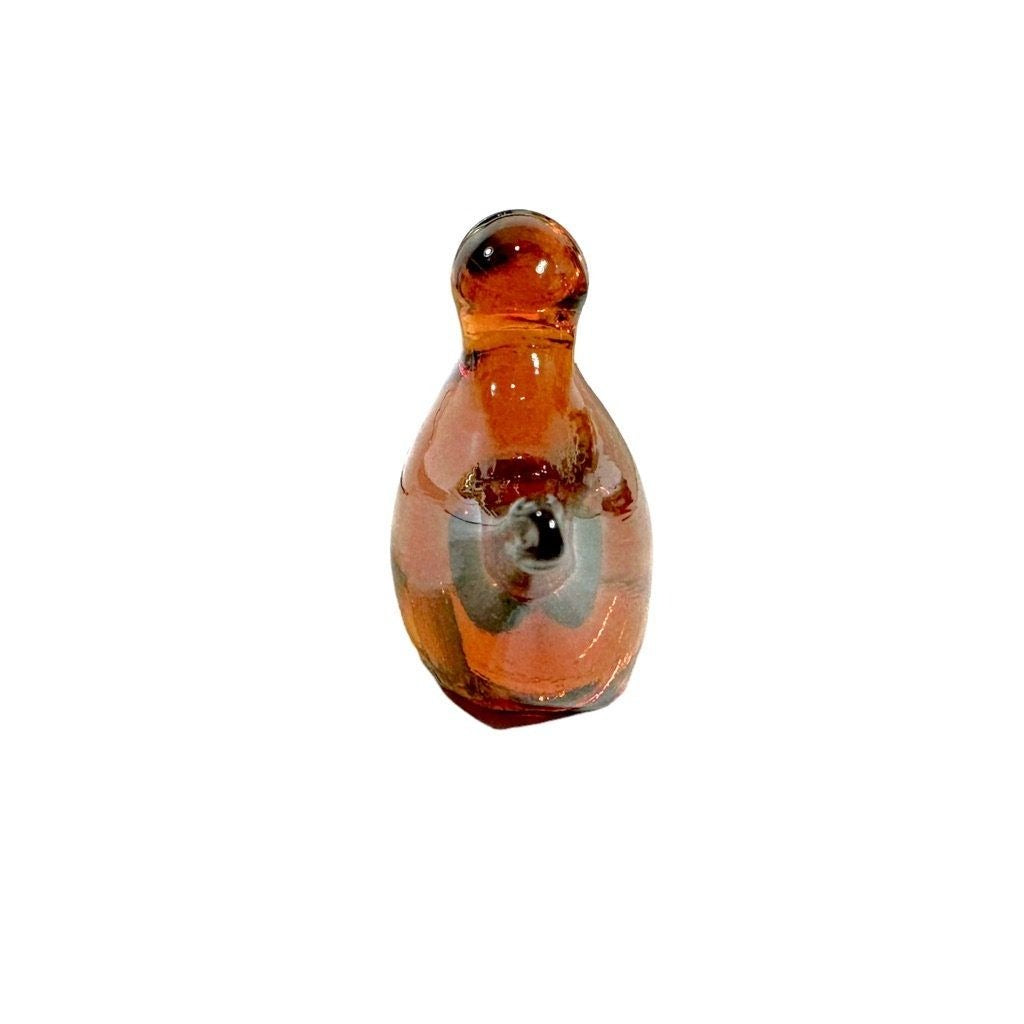 Vintage Pilgrim Amber Blown Art Glass Bird Figurine