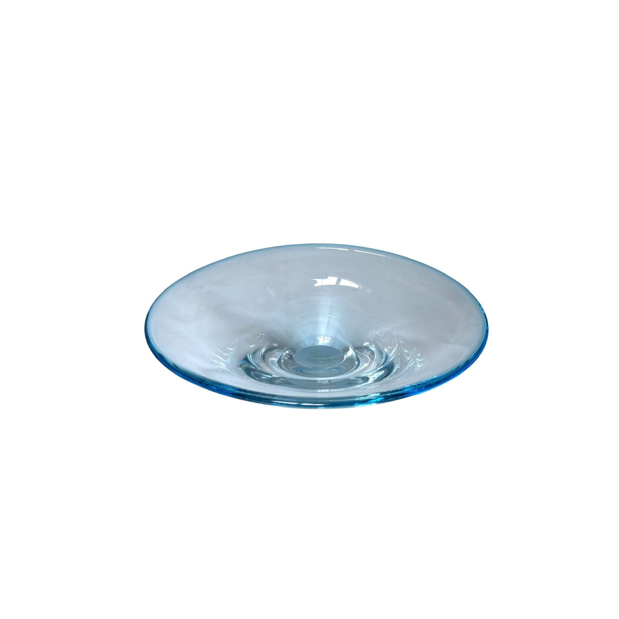 Waterford Evolution Crystal Caspian Sea Blue 10” Oval Bowl Light on sale Blue