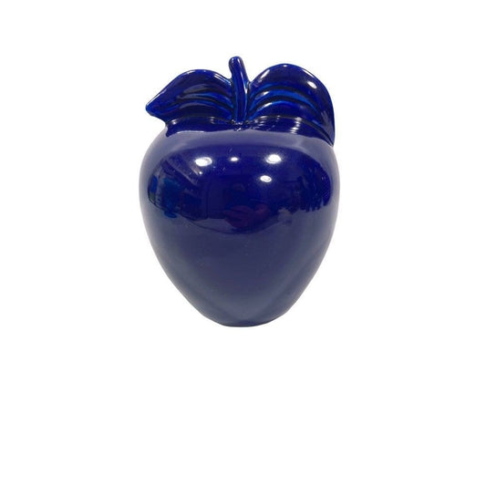 Vintage Red Wing Pottery - Blue Apple Shaped Planter/Kitchen Utensil Holder