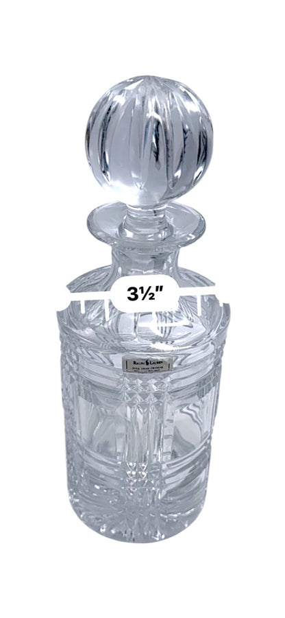 Ralph Lauren Glen Plaid Crystal Decanter With Stopper Made In Poland