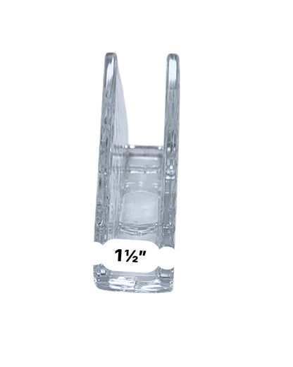 Crystal Glass Napkin Holder With Diamond Pattern Clear 6-Inch Organizer