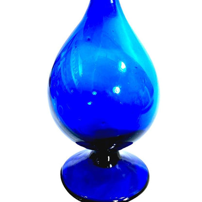 Rare and Unique Blue Tear Catcher Vase (Ashkdan) - Swan Neck 12" Vase