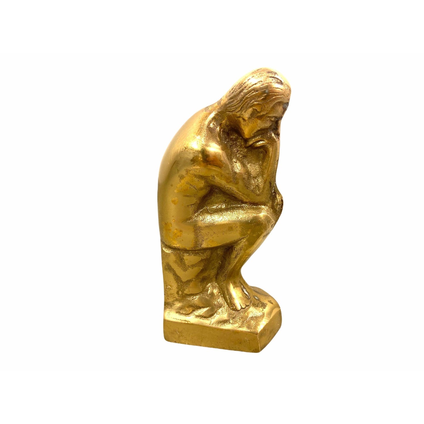 Vintage Brass The Thinker (Thinking Man) Figurine