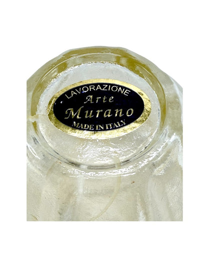 Lavorazione Arte Murano Handcrafted Glass Vase 4.5" Swirled Design Made In Italy