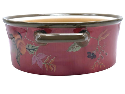 Tracy Porter Octavia Hill Floral Casserole Pot With Lid Multicolor Striped Lid