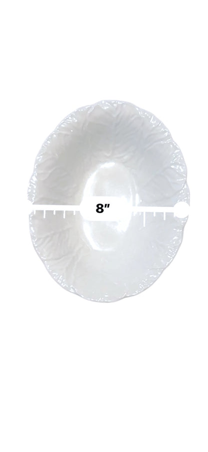Wedgewood Countryware Cabbage Leaf Vegetable Oval Bowl Made In England White