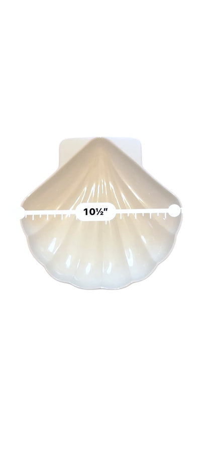 Pfaltzgraff Heritage White Shell-Shaped Ceramic Serving Bowl