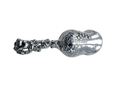 Arthur Court Grape Design Glass Ice Bucket W/ Matching Scoop