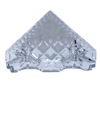 Crystal Glass Napkin Holder With Diamond Pattern Clear 6-Inch Organizer