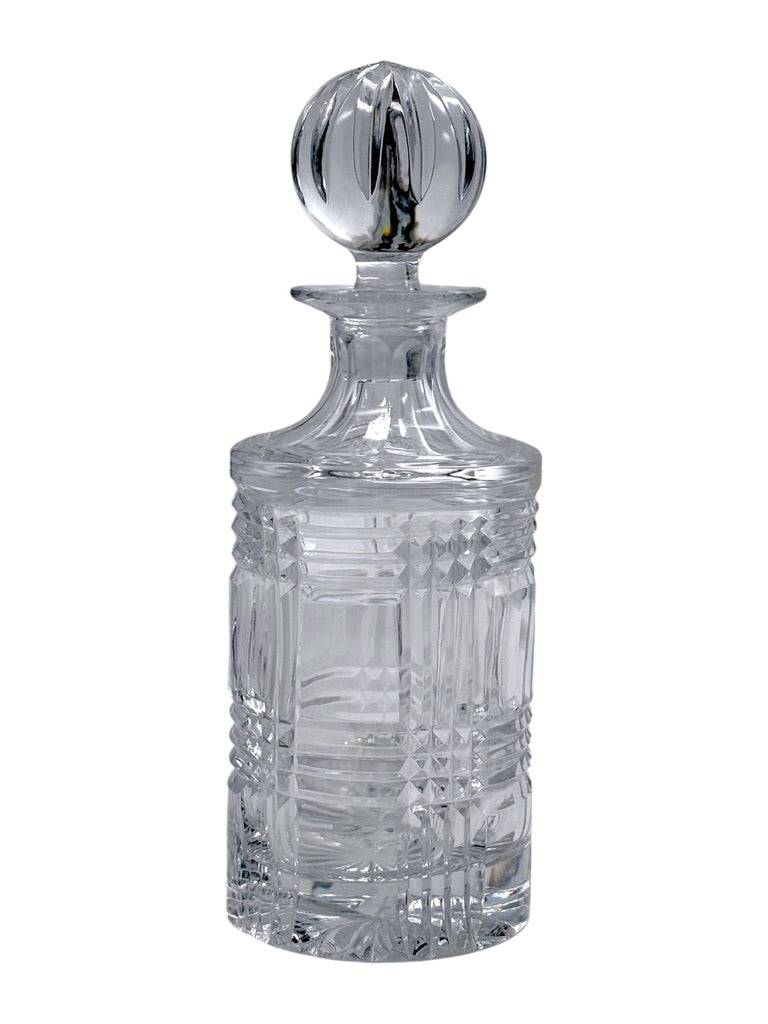 Ralph Lauren Glen Plaid Crystal Decanter With Stopper Made In Poland