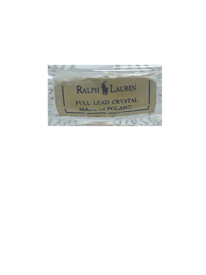 Ralph Lauren Glen Plaid Crystal Decanter With Stopper Made In Poland