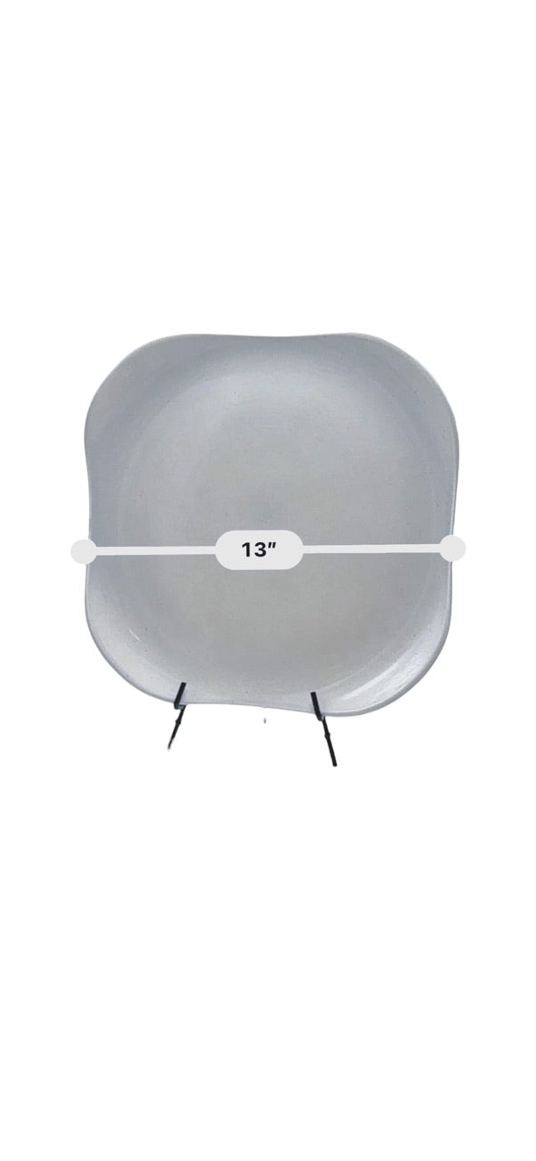 Russel Wright Steubenville Gray Ceramic Platter Mid-Century Modern 13" Square