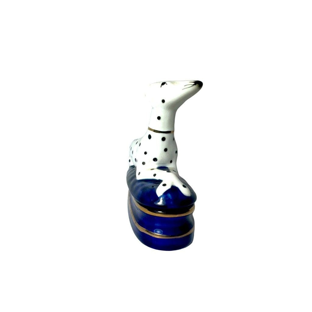 Vintage Fitz & Floyd Dalmatian Porcelain Dog Trinket Box