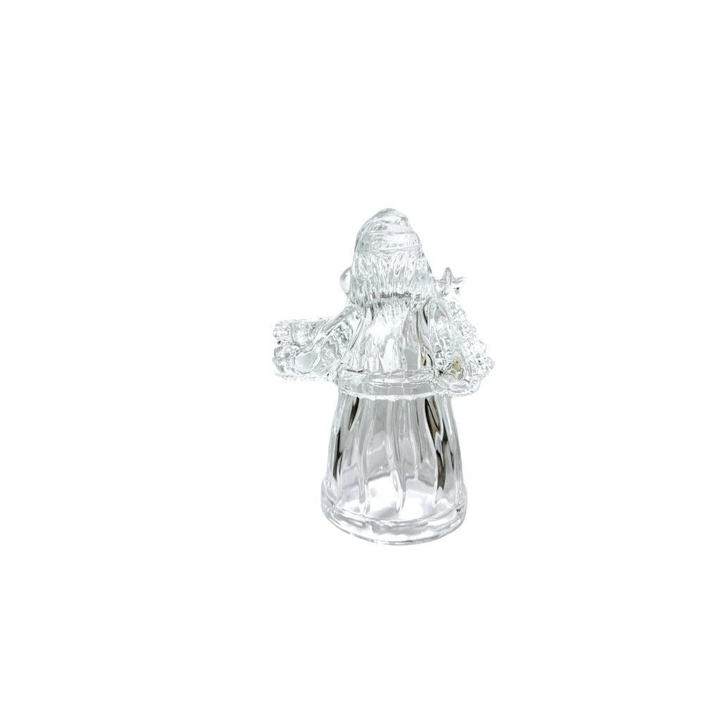 Set of 2 - Vintage Crystal Santa Claus Candlestick Holder