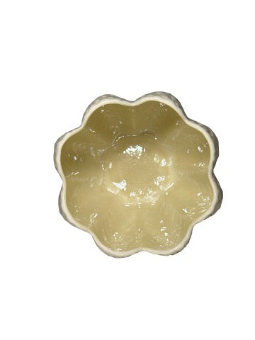 Vintage Belleek Limpet porcelain planter, top interior view