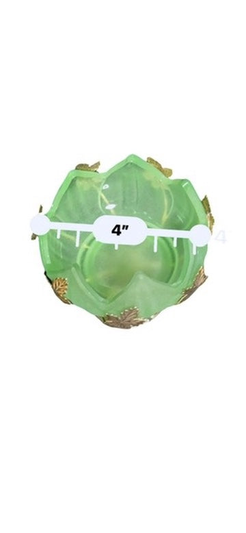 Top measurement view showing approximately four-inch bowl width